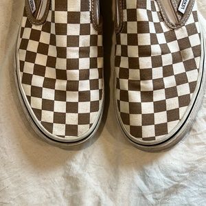 Brown Checkered Vans